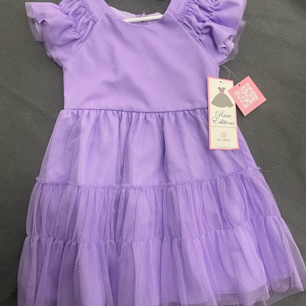 Rare Editions Lavender Tulle Dress - Picture 5 of 6
